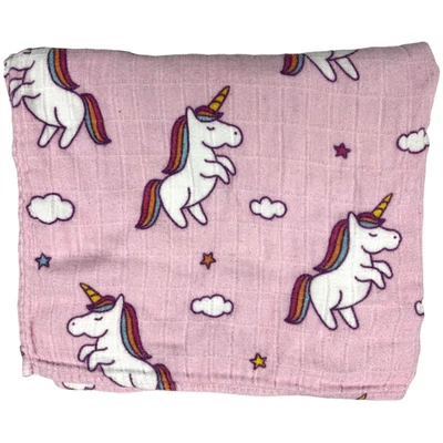Manta Tula Baby Rosa Unicornio Viscosa Bambú 42x42 Niña Suave Púrpura Foto 1 de 3