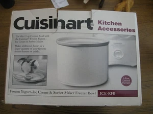 Nuevo Cuisinart Yogur Congelado Helado y Sorbete Congelador Cuenco ICE-RFB - Imagen 1 de 4