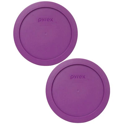 Pyrex 7201-PC Thistle Purple Plastic Storage Replacement Lid Cover (2-Pack)