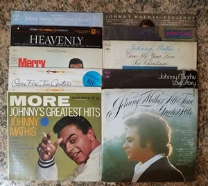 LOT OF 10 JOHNNY MATHIS HEAVENLY, LOVE STORY, FEELINGS + MANY MORE LP'S - Picture 1 of 12