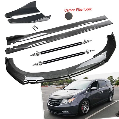 For Honda Odyssey Carbon Fiber Front Bumper Lip Rear Splitter Spoiler Body Kit Foto 1 de 4