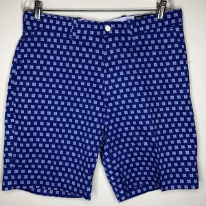 Polo Golf Ralph Lauren Men's 34 Blue Star All Over Print Chino Golf Shorts - Picture 1 of 6