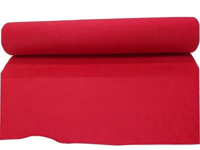 Bastelfilz Meterware, 1 mm dick, 45 cm breit, aus Wolle+Viskose, 4 m lang, rot - Bild 1 von 2