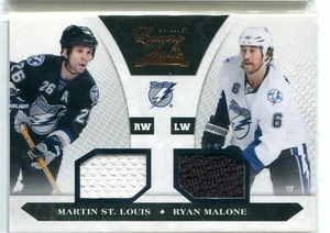 2010-11 Panini Luxury Suite Martin St. Louis Ryan Malone Camiseta Reliquia 284/599 - Imagen 1 de 1