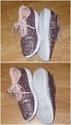 Pink Womans Pretty Princess Glitter Sneaker Costume  Sexy Fun Gently Worn Shoes