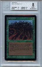MTG Beta Wall of Wood BGS 8.0 NM-NM Magic Card 9312 Amricons