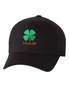 Sombrero ajustado para el día de San Patricio, trébol ajuste flexible sombrero de béisbol - trébol y Dublín - Imagen 1 de 7