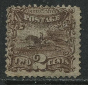 United States 1869 2 cents Pony Express unused no gum - Picture 1 of 1