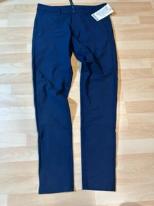 Lululemon Commission Pant Skinny 34"L Warpstreme TRNV True Navy Blue Men's 34 - Picture 1 of 6