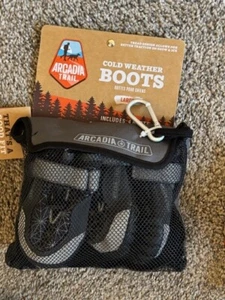 NEW Arcadia Trail Cold Weather Winter Dog Snow Boots Booties Gray/Black Large - Picture 1 of 1