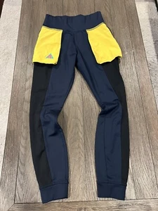 Men's Nike ACG Thermal Jogger Running Tights Compression Pants Blue Yellow S - Picture 1 of 1