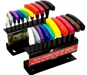 20 pcs Combination T Handle Hex Key Wrench set SAE and MM Allen Wrench Tool Kit - Foto 1 di 3