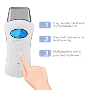 Massaggiatore viso microcorrente microcorrente 3 IN 1 Galvanic Spa macchina di bellezza rimozione rughe - Foto 1 di 12