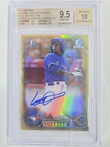 2016 Bowman Chrome Vladimir Guerrero Jr. /50 AUTO 1. GOLD REFRAKTOR BGS 9,5 10 - Bild 1 von 4