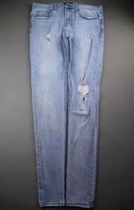 Pantalones de mezclilla para hombre Pacsun apilados ajustados ligeros en dificultades 5 bolsillos talla 34x32 - Imagen 1 de 9