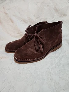 Hush Puppies Women's Cyra Catelyn Brown Suede Ankle Lace Chukka Boots Size 8.5 M - Picture 1 of 7