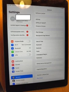 Apple iPad Air 2 - 64 GB - WiFi + Cell - Space Grau mit Fehlfarben/Negativbild - Bild 1 von 4