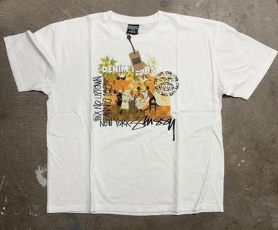 Camiseta Denim Tears X Stussy Annie Lee Artist XL Para Hombres Ropa de Calle Doble Cara Foto 1 de 3