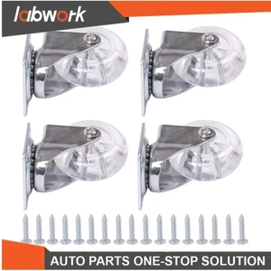 Labwork 4 Pack 2 Inch Universal Office Chair Caster Rubber 360° Swivel Wheels - Picture 1 of 13
