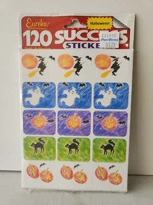 Pegatinas de éxito de Halloween Eureka de colección, 120/paquete EU65790 calabaza fantasma bruja Foto 1 de 4