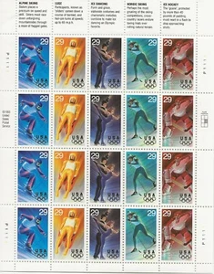 1994 29 cent Winter Olympics full Sheet of 20, Scott #2807-2811, Mint NH - Picture 1 of 1