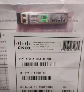 New Cisco GLC-SX-MMD 10-2626-03 Genuine HOLOGRAM YR-Warranty BEWARE COUNTERFEITS - Picture 1 of 5