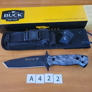 Buck Intrepid XL 626 Survival Knife With Sheath Camo Skull Military Rare - Picture 1 of 8