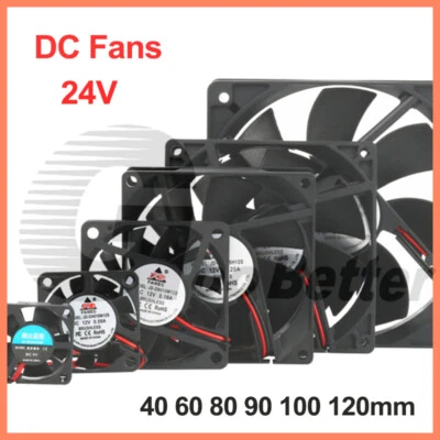 Lüfter Gehäuselüfter DC 24V für PC Computer 40 50 60 80 90 100 120mm leise FAN - Bild 1 von 4