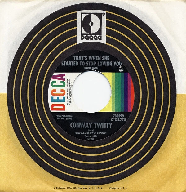 Conway Twitty - I'llGet Over Losing You - That's When She... - Singles Countr... - Image 1 of 1