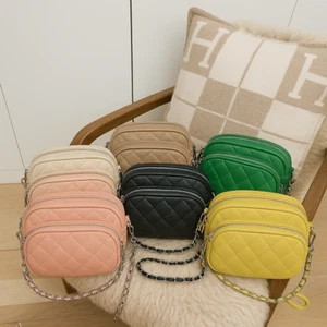 Jelous Quilted mini handbag Crossbody shoulder bag for women with chain strap - Picture 1 of 9