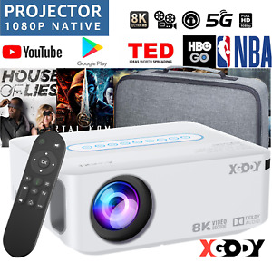 XGODY Projector Portable Bluetooth 8K WiFi Home Theater Cinema 12000 Lumen HDMI