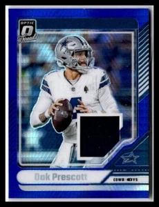 2024 Donruss Optic Football Threads Blue Hyper Patch Mem Dak Prescott #DTB-DPT - Picture 1 of 2