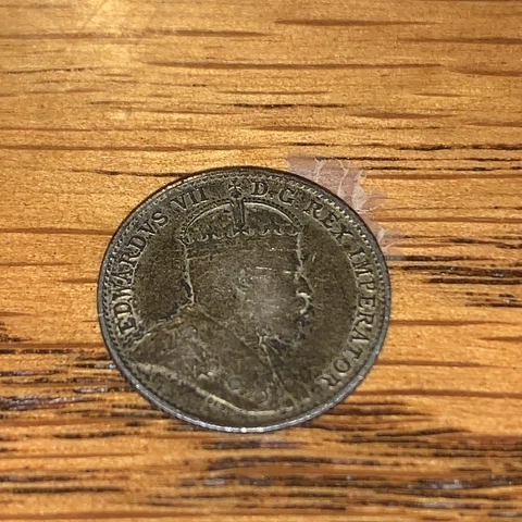 1907 5 Cents Canada SILVER Dime Cover
