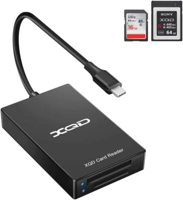 Sony XQD Reader USB 3.0 XQD SD Card 2 in 1 Memory Card Reader 5Gpbs Super Speed - Image 1 of 4