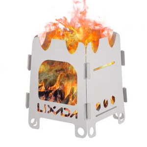 Lixada Titanium Outdoor Camping Stove Ultralight Wood Burning Stove for Fishing - Picture 1 of 12