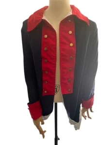 Revolutionary War Continental Army Frock Red, White & Blue Jacket Size L Men's - Picture 1 of 8