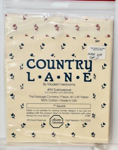Modern Heirlooms Country Lane Cross Stitch Fabric 14 Count Aida 16x16" Floral - Picture 1 of 2