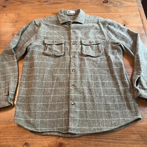 Camisa Muskox Para Hombres XL Gran Franela Verde Pesada Cuadros Exterior Campamento Caminata Trabajo - Imagen 1 de 7