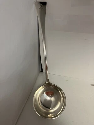 Ковш 1895 George Maudsley Jackson из чистого серебра 12 дюймов 320 г ГОТОВЫЙ семейный герб - Изображение 1 из 4