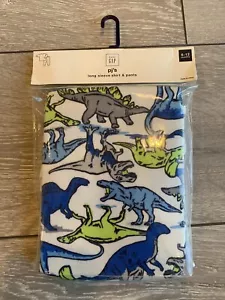 Pigiama BABY GAP Dinosaur PJS 2 pezzi maniche lunghe top pantaloni set ragazzo 6-12 mesi nuovo con etichette - Foto 1 di 4