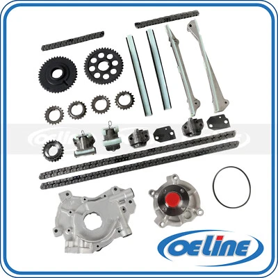 Kit de cadena de distribución para 99-00 Lincoln Navigator 5,4 L V8 GAS con bomba de aceite bomba de agua Foto 1 de 4