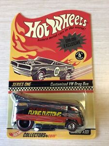 Hot Wheels 2001 Customized VW Drag Bus Flying Customs Collector #001 1101/10000