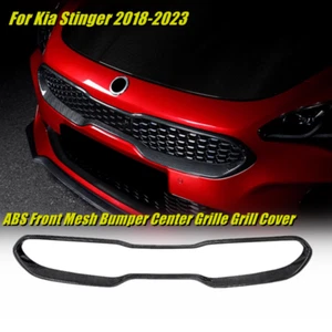 Front Grille Inserts Grill  Trim Accessories For Kia Stinger 18-23 Carbon Look - Picture 1 of 8
