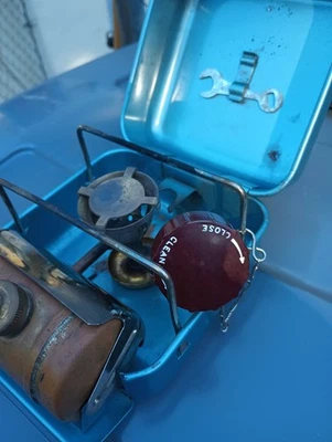 Estufa vintage 8R Primus Suecia mochilero senderismo campamento usada en caja probada buena Foto 1 de 4