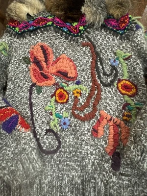 Roberto Cavalli Super Rare Vintage Unisex Sweater with Fur. Medium. Italian - Image 1 of 4