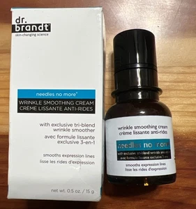 Crema suavizante de arrugas Dr BRANDT Needles No More 0,5 OZ nueva *regalo gratis* - Imagen 1 de 3