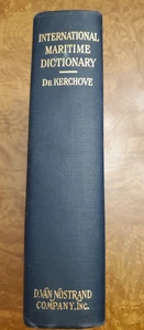 International Maritime Dictionary 5th Ed.  By René De Kerchove 1956 - Picture 1 of 5