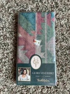 Vintage Gloria Vanderbilt Cloth Napkins-New Sealed Set Of 4 Mesa - Picture 1 of 3