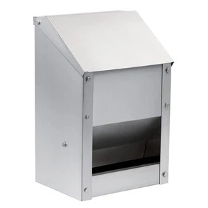 Stainless Steel Wall Mounted Chicken Feeder Hanging Automatic Poultry Feeder ... - Picture 1 of 7