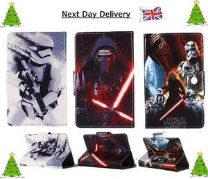 Star Wars case for 7" 8" 9.7" 10.1" 10.2" 10.4" 10.5" Leather Standup kids cover - Picture 1 of 24